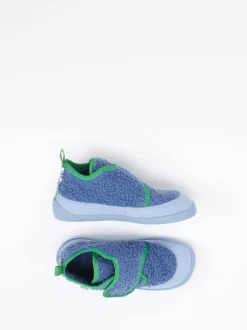 Affenzahn – Hausschuh aus flauschigem Textil blau