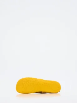 Affenzahn – Kinder-Hausschuh aus Textil gelb