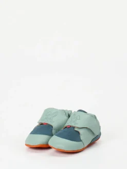 Affenzahn – Krabbelschuhe aus Kalbleder salbeigrün