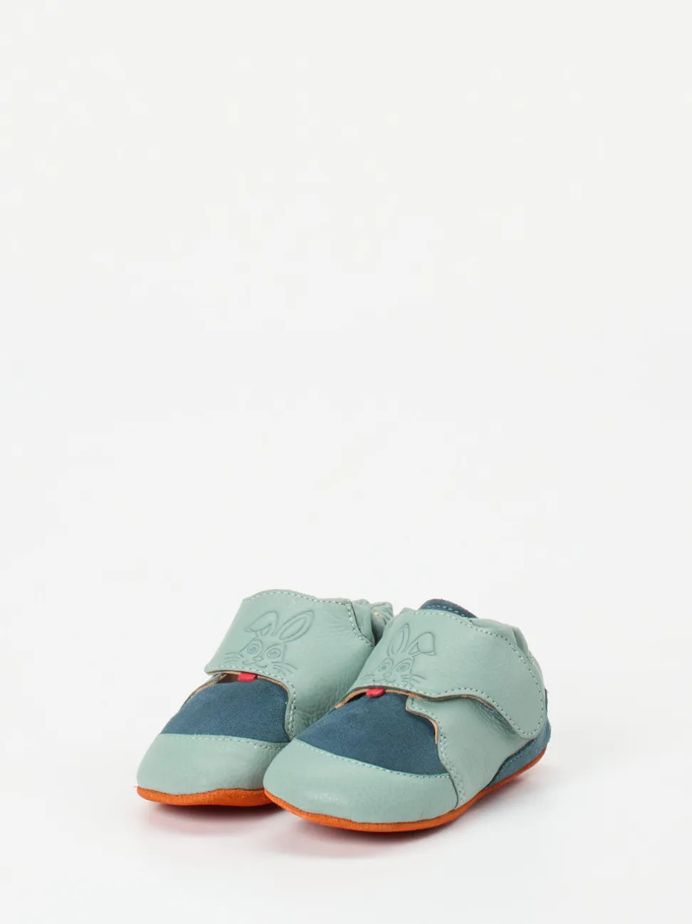 Affenzahn – Krabbelschuhe aus Kalbleder salbeigrün