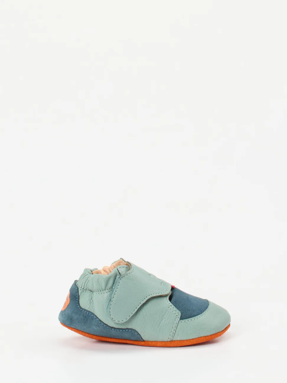 Affenzahn – Krabbelschuhe aus Kalbleder salbeigrün