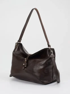 Alchimia – Schultertasche aus Kalbleder Dunkelbraun