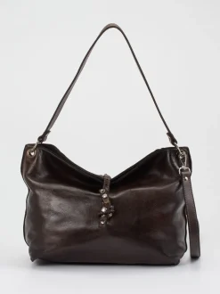 Alchimia – Schultertasche aus Kalbleder Dunkelbraun