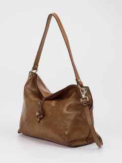 Alchimia – Schultertasche aus Kalbleder cognacbraun