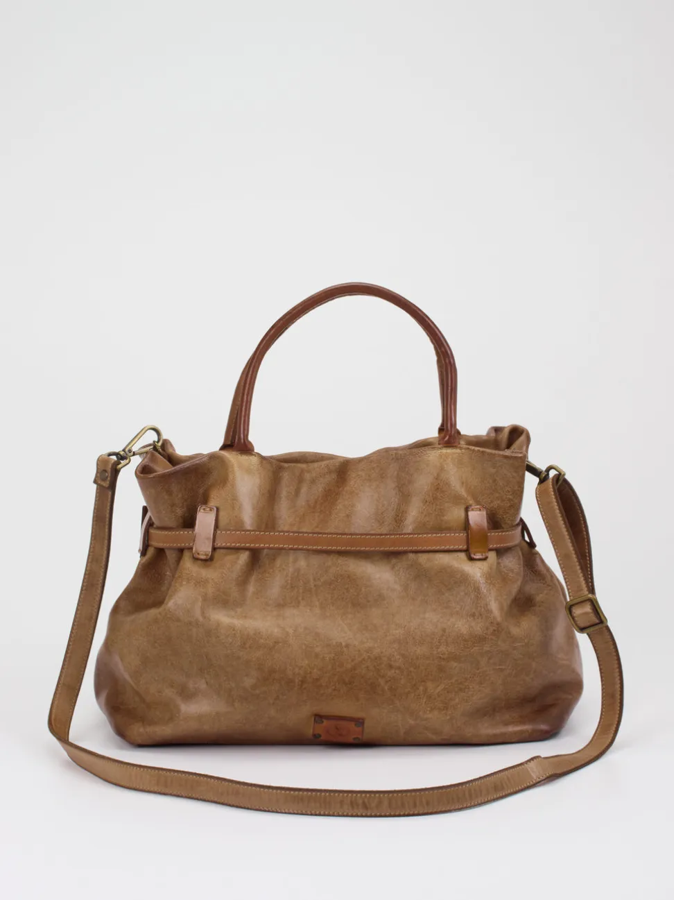 Alchimia – Shopper Bag aus Kalbleder Cognacbraun