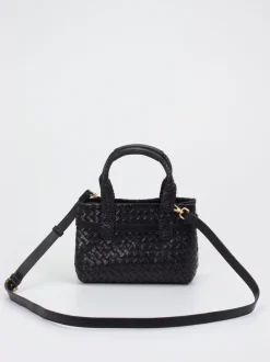 Allan K – Handtasche aus Flechtleder Schwarz