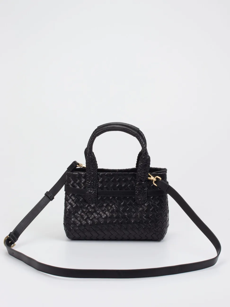 Allan K – Handtasche aus Flechtleder Schwarz