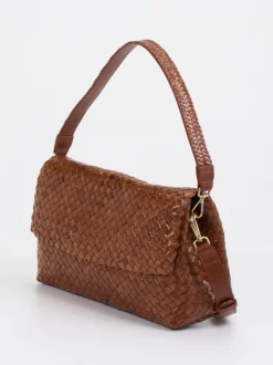 Allan K – Schultertasche aus Flechtleder Braun
