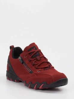 Allrounder – Outdoor-Sneaker aus Veloursleder Dunkelrot
