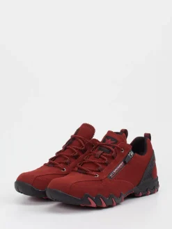 Allrounder – Outdoor-Sneaker aus Veloursleder Dunkelrot