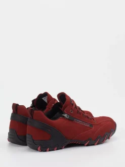 Allrounder – Outdoor-Sneaker aus Veloursleder Dunkelrot