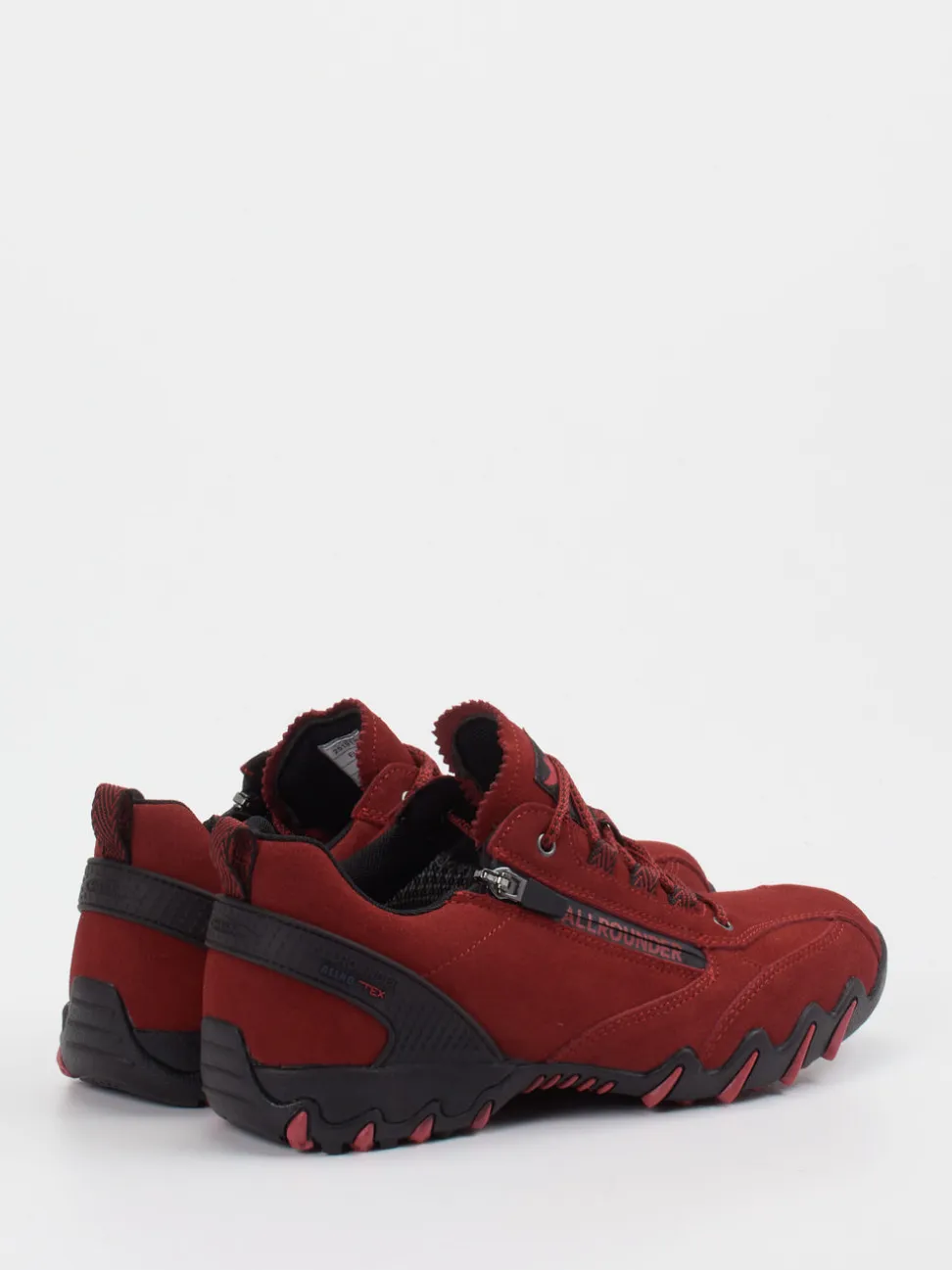 Allrounder – Outdoor-Sneaker aus Veloursleder Dunkelrot