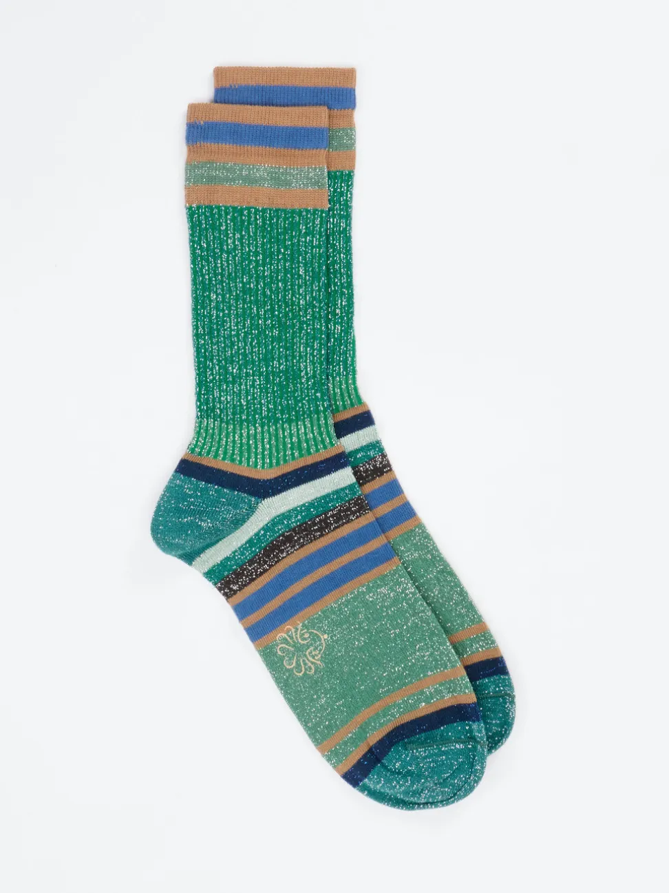 Alto Milano – Crew-Socken aus Baumwollmix mit Lurex