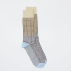 Alto Milano – Crew-Socken aus Baumwolle mit Karomuster