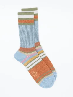 Alto Milano – Crew-Socken aus Glitzergarn und Baumwolle