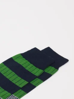 Alto Milano – Crew-Socken aus Baumwolle mit Blockstreifen