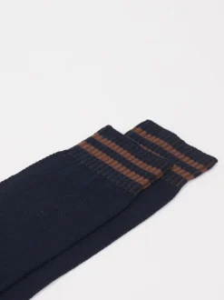 Alto Milano – Crew-Socken aus Baumwolle Dunkelblau