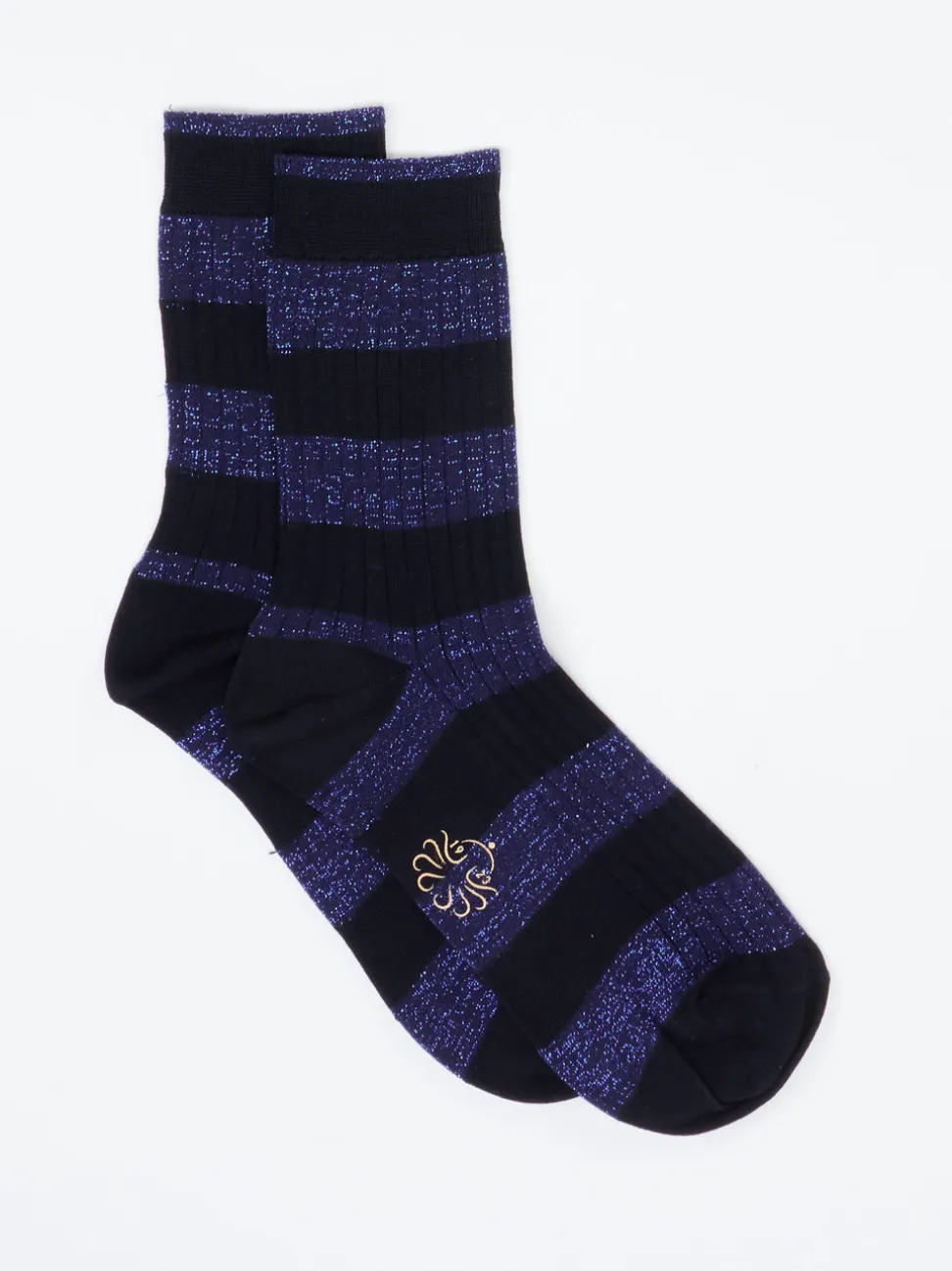 Alto Milano – Damensocken aus Textil in Glitzerstreifen