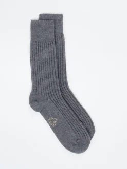 Alto Milano – Feinstricksocken aus Wolle in Grau