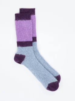 Alto Milano – Freizeitsocken aus Mohair-Mix hellblau