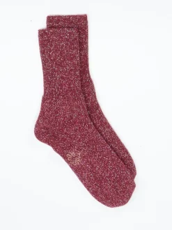Alto Milano – Freizeitsocken aus Textil in Beerenrot