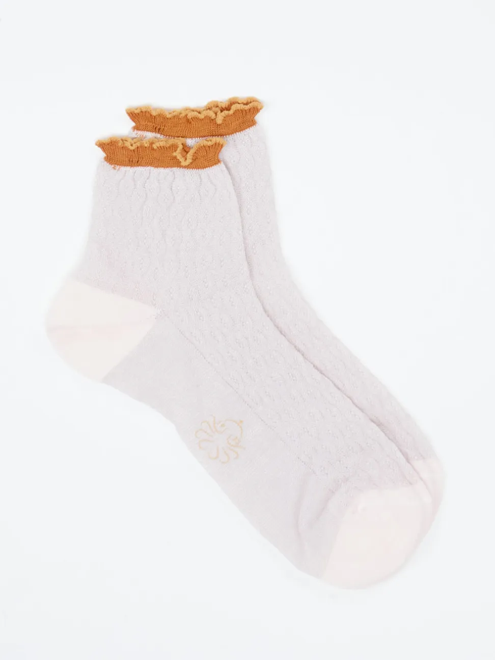 Alto Milano – Rüschensocken aus Textil Blassrosa