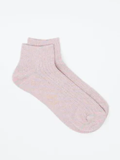 Alto Milano – Sneakersocke aus Baumwollmix in Rosé