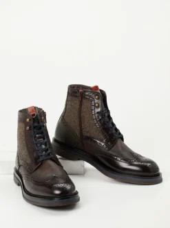 Ambitious – Brogue Boots aus Kalbleder und Tweed