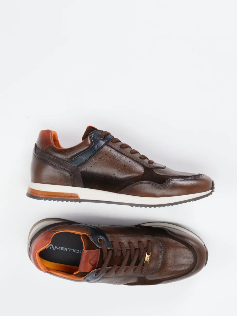 Ambitious – Leder-Sneaker aus Kalbleder Dunkelbraun