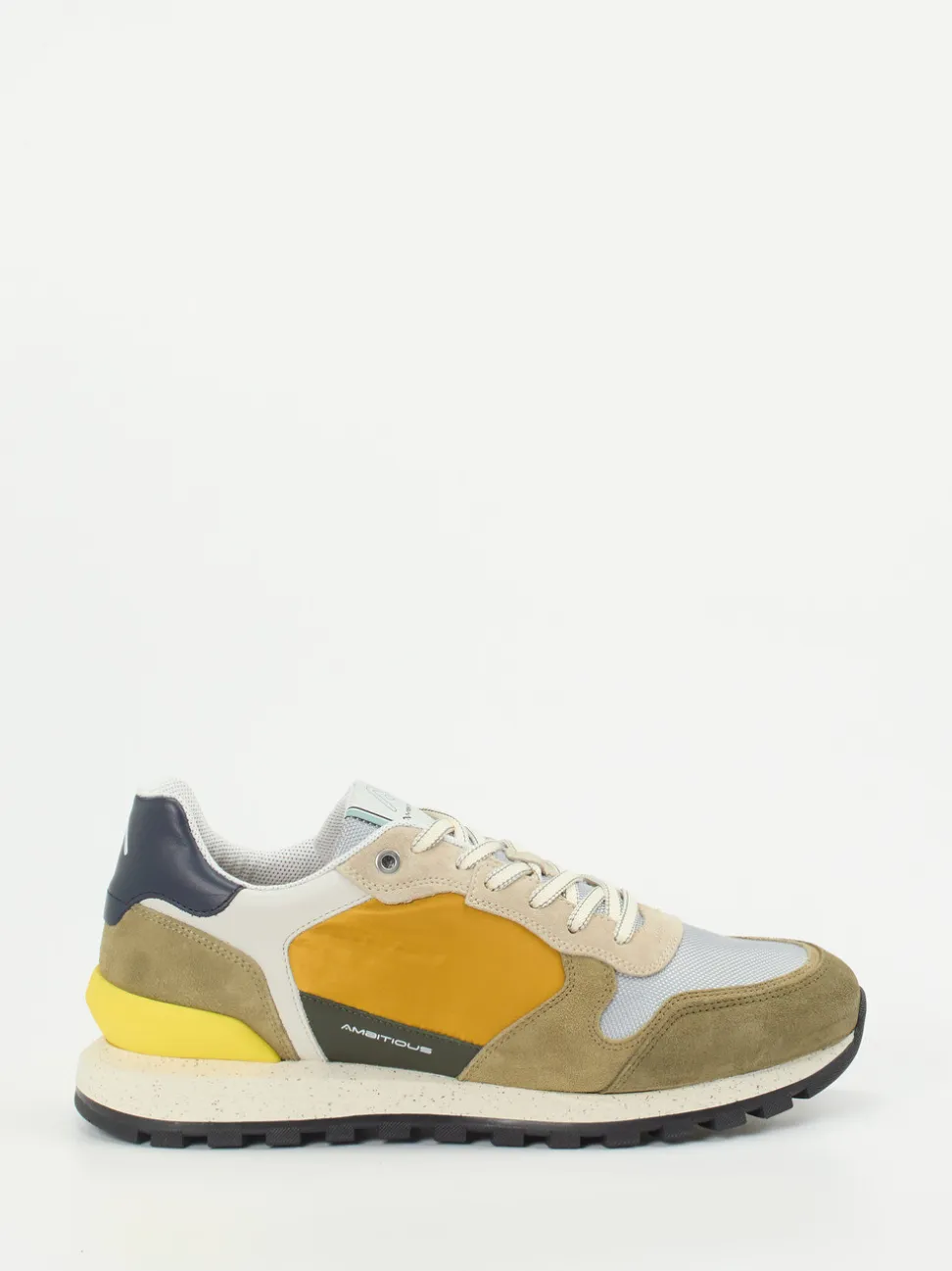 Ambitious – Retro-Sneaker aus Veloursleder Senfgelb