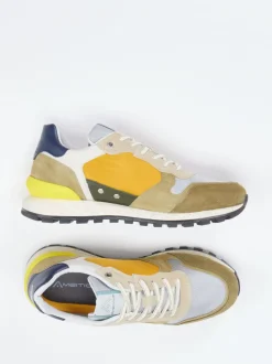 Ambitious – Retro-Sneaker aus Veloursleder Senfgelb