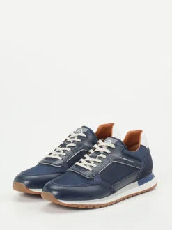 Ambitious – Retro-Sneaker aus Leder-Mesh-Mix marineblau