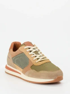 Ambitious – Retro-Sneaker aus Veloursleder olivgrün