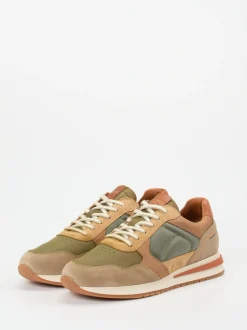 Ambitious – Retro-Sneaker aus Veloursleder olivgrün
