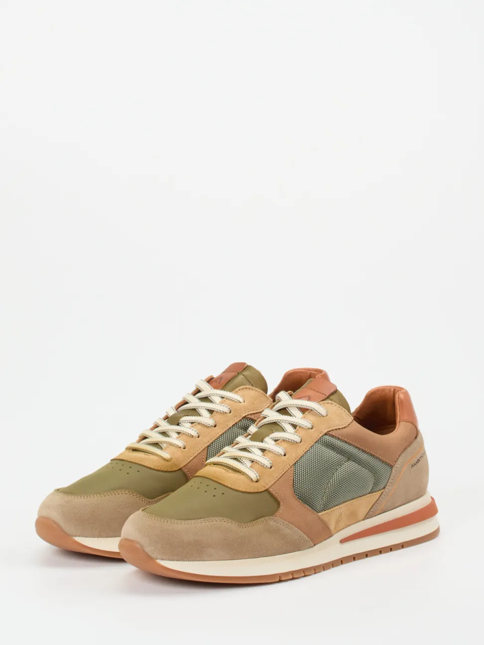 Ambitious – Retro-Sneaker aus Veloursleder olivgrün
