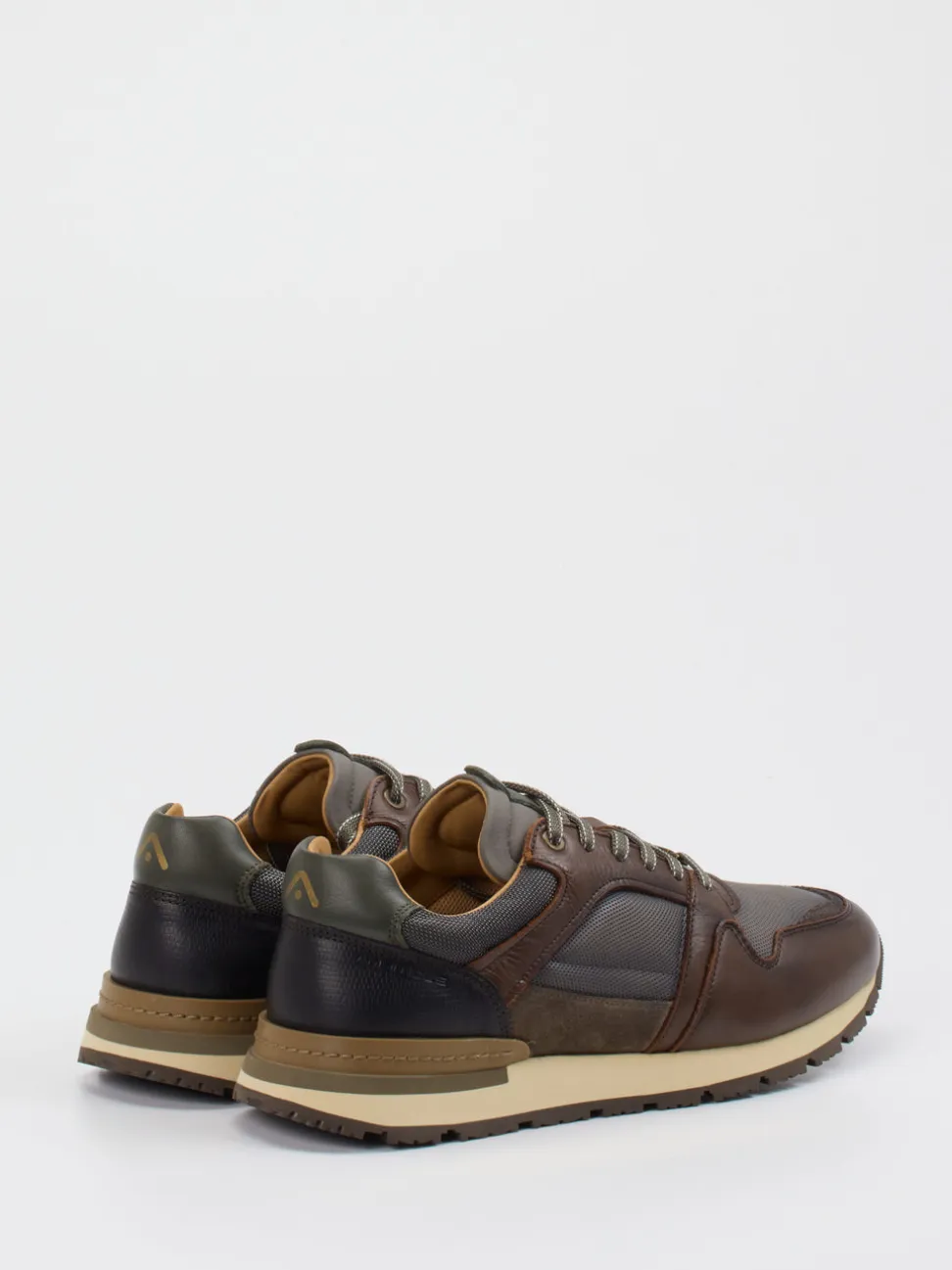 Ambitious – Retro-Sneaker aus Kalbleder und Mesh braun