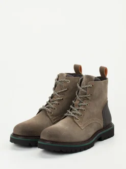 Ambitious – Schnürboots aus Veloursleder in Taupe
