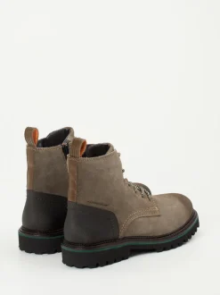 Ambitious – Schnürboots aus Veloursleder in Taupe