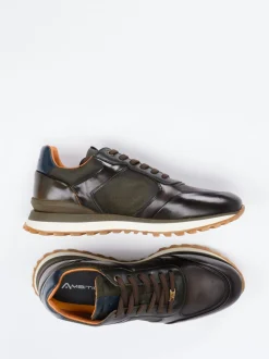Ambitious – Sneaker aus Kalbleder und Mesh braun