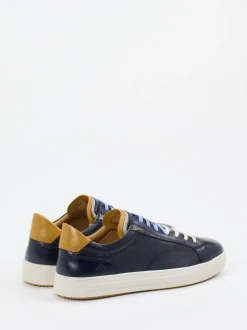 Ambitious – Sneaker aus Leder und Textil in Blau