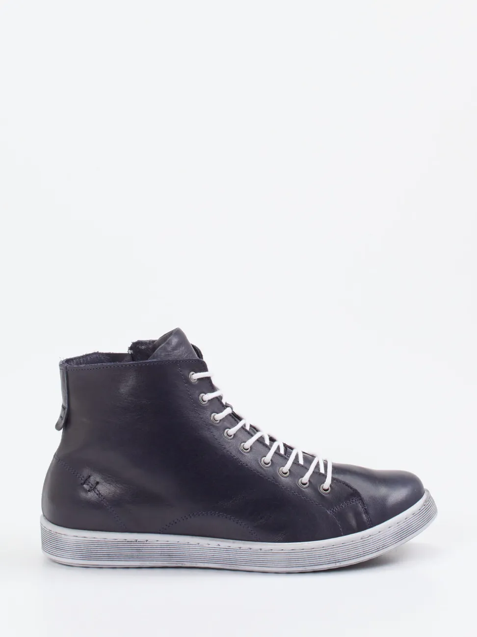 Andrea Conti – High-Top-Sneaker aus Kalbleder dunkelblau
