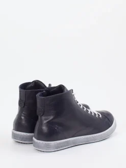 Andrea Conti – High-Top-Sneaker aus Kalbleder dunkelblau