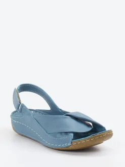 Andrea Conti – Komfort-Sandale aus Kalbleder jeansblau
