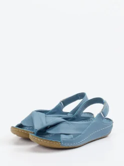 Andrea Conti – Komfort-Sandale aus Kalbleder jeansblau