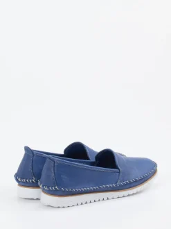 Andrea Conti – Komfort-Slipper aus Kalbleder jeansblau