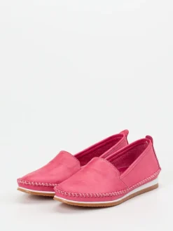 Andrea Conti – Mokassin-Slipper aus Kalbleder pink