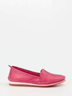 Andrea Conti – Mokassin-Slipper aus Kalbleder pink