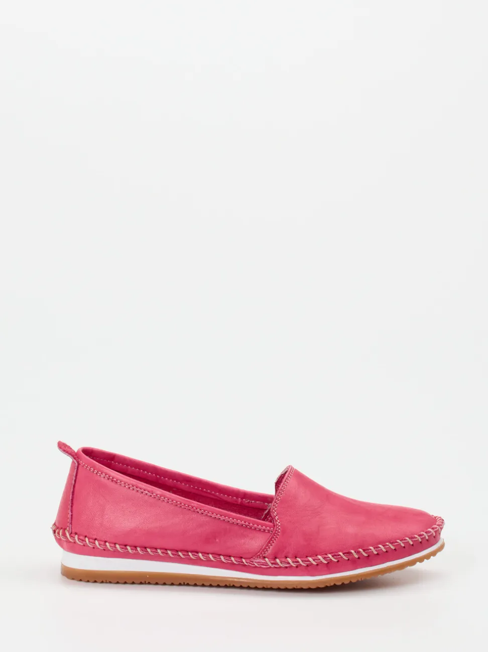 Andrea Conti – Mokassin-Slipper aus Kalbleder pink