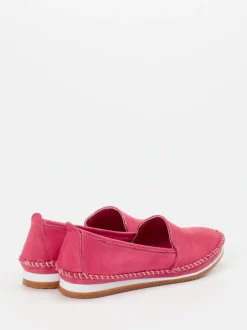 Andrea Conti – Mokassin-Slipper aus Kalbleder pink