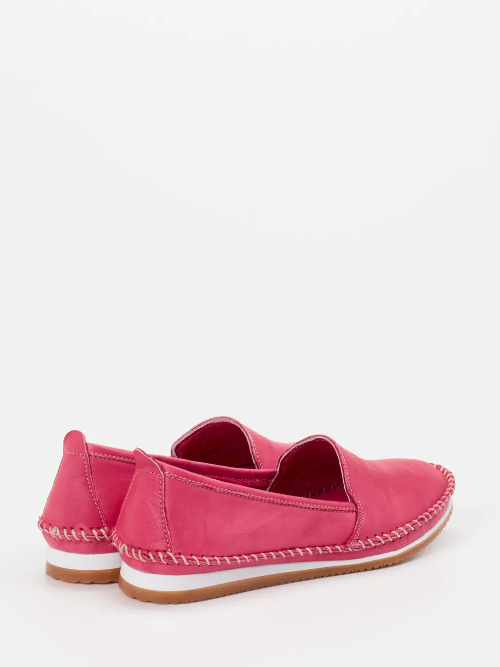 Andrea Conti – Mokassin-Slipper aus Kalbleder pink